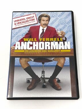 Anchorman Ron Burgundy DVD Unrated Uncut Will Ferrell Comedy Movie